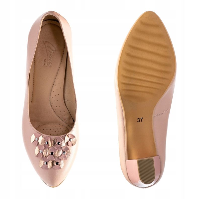 Marco Shoes Rózsaszín 1120P szivattyúk virág díszítéssel 2