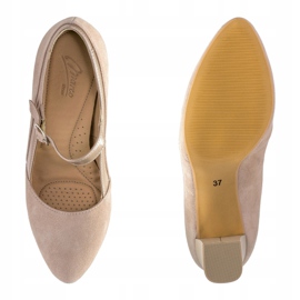 Marco Shoes Szivattyúk hevederrel a stabil sarkon bézs 1