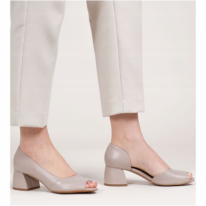 Marco Shoes Bőr szandál bézs 1505P 1