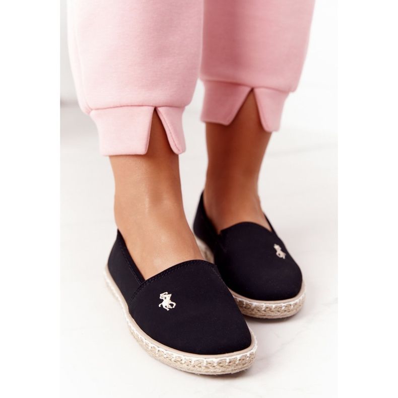 NEWS Női espadrilles Black Reyna fekete 1