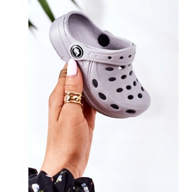 Gyermek papucs hab Kroks szürke Lucas 2