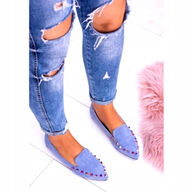 Lu Boo Blue Lords Iridescent Jets Suede Spike 128-A5 kék 5 Lu Boo Blue Lords Iridescent Jets Suede Spike 128-A5 kék 5