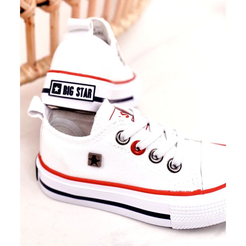 Gyermek klasszikus alacsony tornacipő Big Star HH374089 Fehér 5