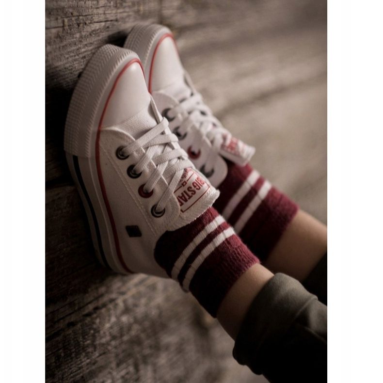 Gyermek klasszikus alacsony tornacipő Big Star HH374089 Fehér 1