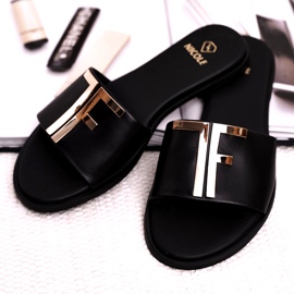 Elegáns női papucs fekete Nicole Dilmah 4