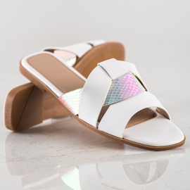 SHELOVET Papucs Holo betéttel fehér 1