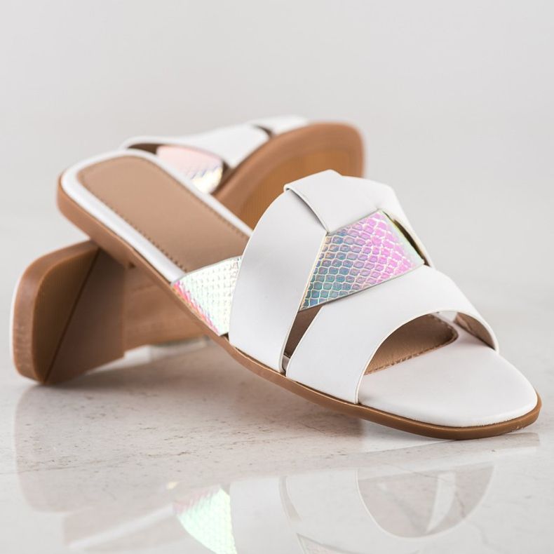 SHELOVET Papucs Holo betéttel fehér 1