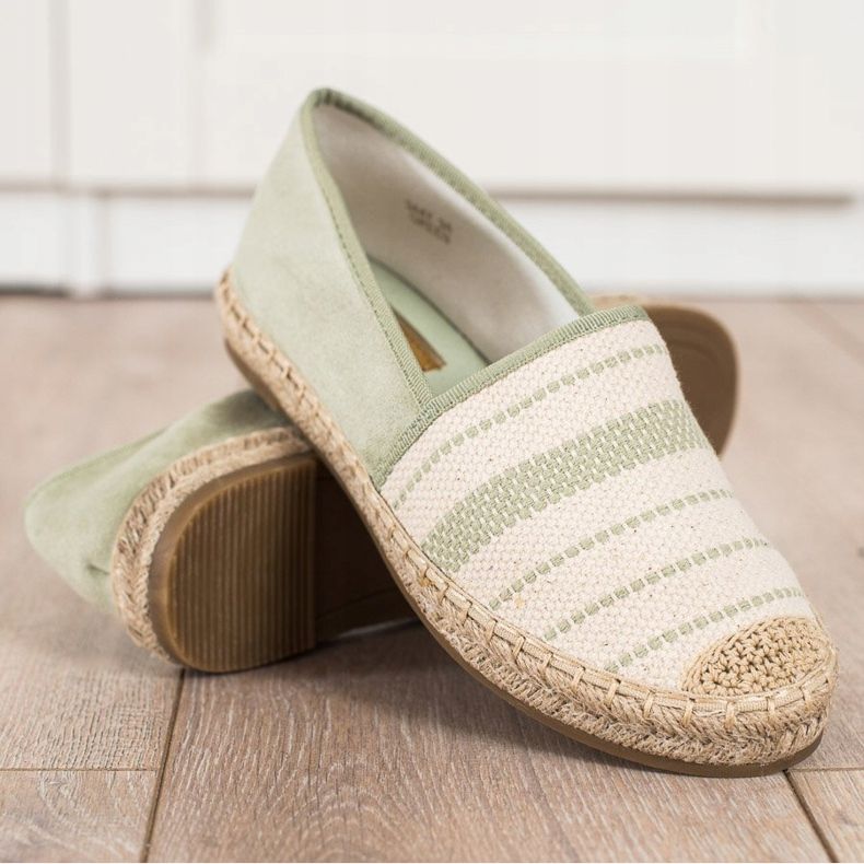 Ideal Shoes Espadrilles Mintával zöld 1