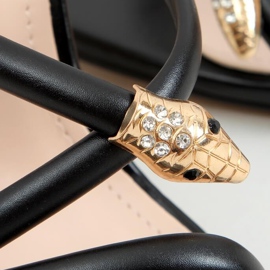 Fekete M311P Fekete papucs a tűn 2