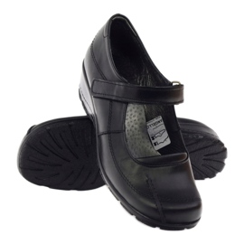 Szivattyúk ékeken természetes bőr Angello 371 fekete 3