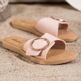 Bona Papucs dekoratív csattal rózsaszín 1