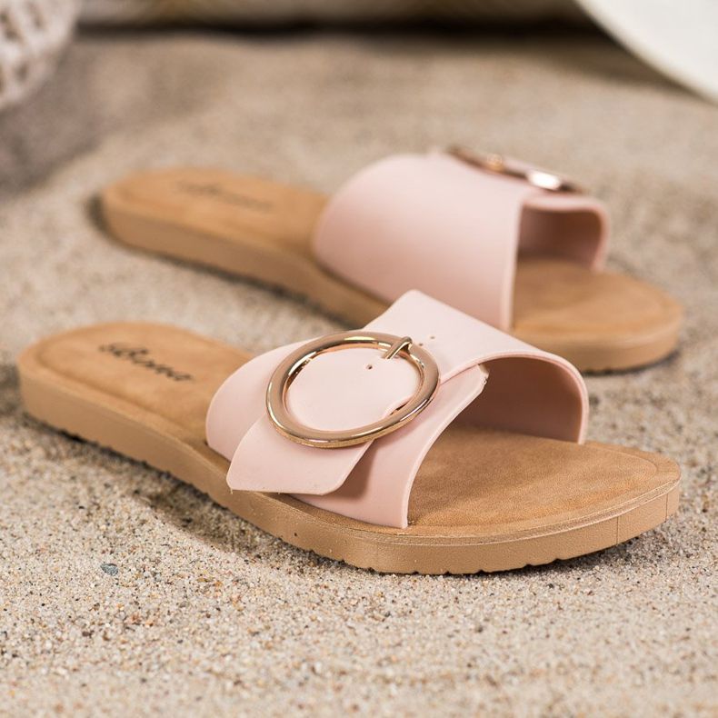 Bona Papucs dekoratív csattal rózsaszín 1