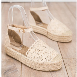 Sixth Sense Espadrilles csipkebetéttel bézs 1
