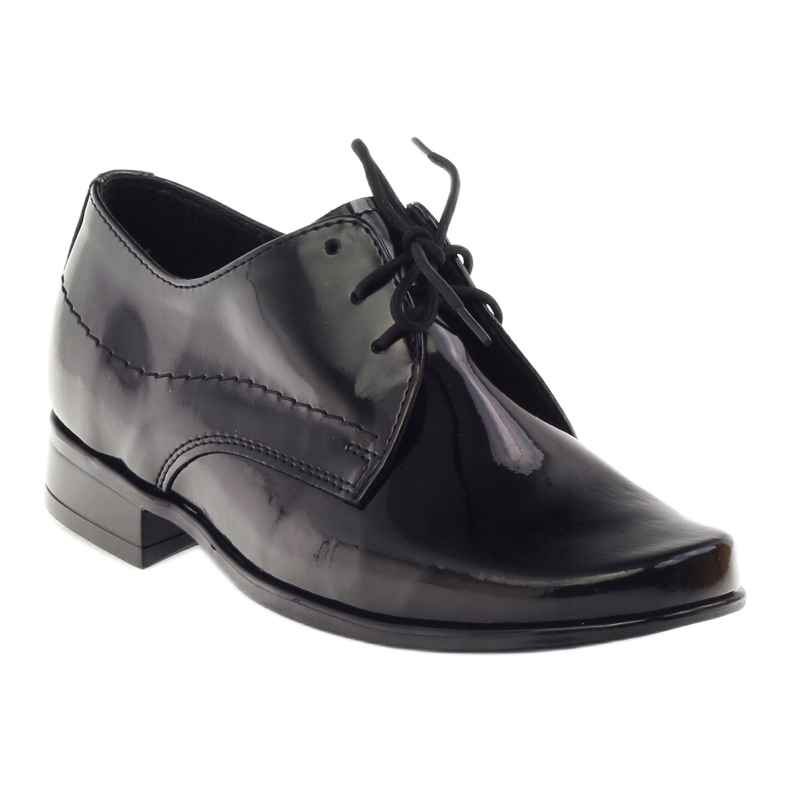 Fekete lakkozott fiúk, közösség fiúk Gregors 429 bőr betét 4