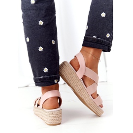 Big Star Ék szandál bordázott nagy csillaggal HH274413 Pink rózsaszín 3