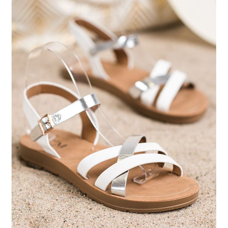 Cm Paris Kényelmes Eco bőr szandál fehér 1