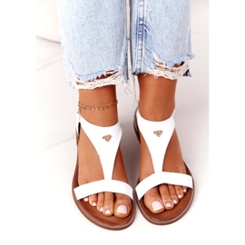 Női bőr szandál Nicole 2648 White Metallic fehér 3