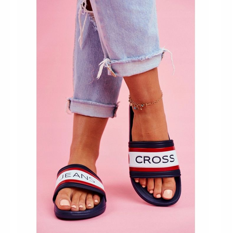 Cross Jeans Női papucs Cross Farmer Navy Blue FF2R4160C kék 3