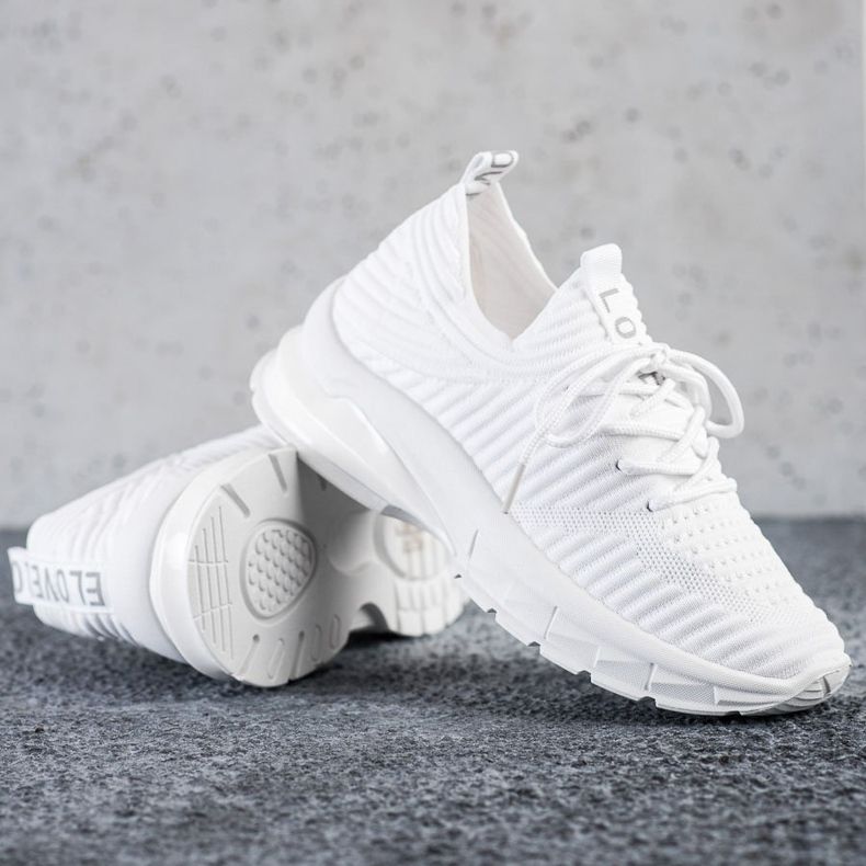 SHELOVET Fehér cipők a platformon 1