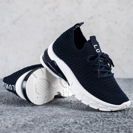 SHELOVET Navy Blue cipők a platformon sötétkék 1