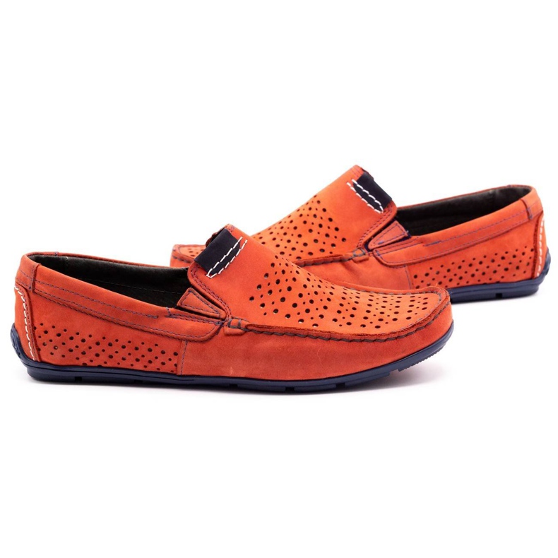 Olivier Férfi cipő mokaszin 906 nyári piroshoz 4