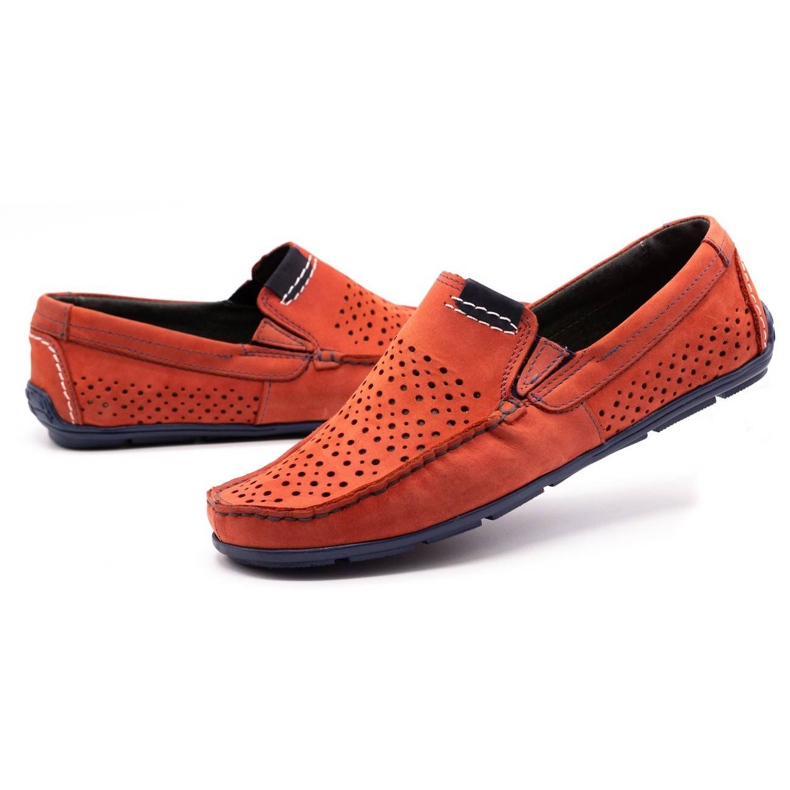 Olivier Férfi cipő mokaszin 906 nyári piroshoz 5