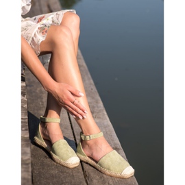 Small Swan Zöld espadrillák csattal 2