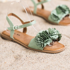 SHELOVET Divatos zöld szandál 1