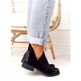 PS1 Fekete Hillary női csizma kivágással 2