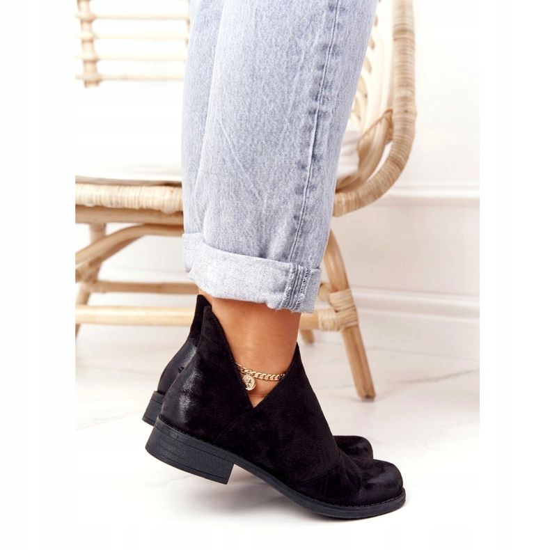 PS1 Fekete Hillary női csizma kivágással 2