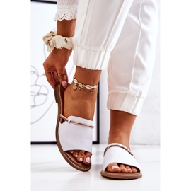 Lewski Shoes bőr papucsok, fehér 1