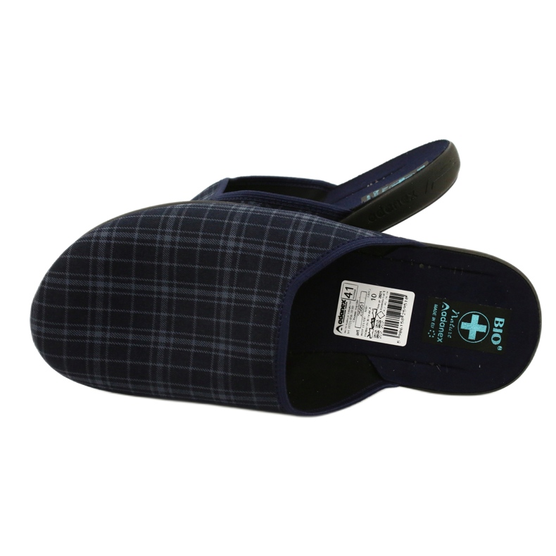 Férfi papucs, Adanex 25951, sötétkék csekk 4