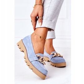 Velúr cipók Lewski Shoes 3040 Blue kék 2