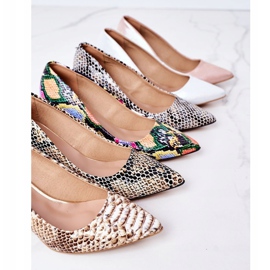 Lewski Shoes Szaténpumpák állatmintás Lewski cipővel 2801 ezüst 1