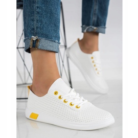 SHELOVET Áttört cipők fehér 1