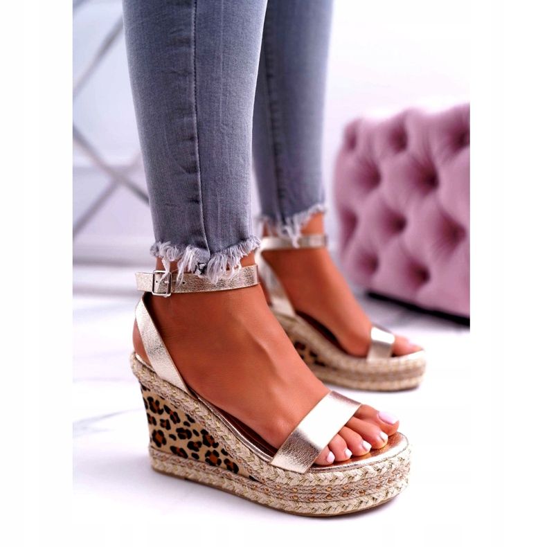 Női szandál Lu Boo Ékvászon Arany Shiran aranysárga 4