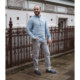 Polbut Férfi bőrcipő 09 nyárra Navy blue, barna sötétkék 1