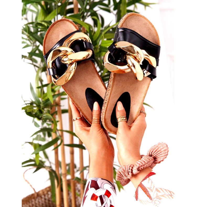 PS1 Fehér papucs lánccal Utolsó tánc aranysárga 1