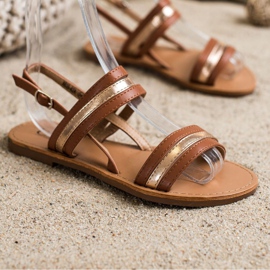 Cm Paris Lapos Eco bőr szandál barna 1