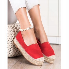 Primavera Espadrilles A Platformon piros 1
