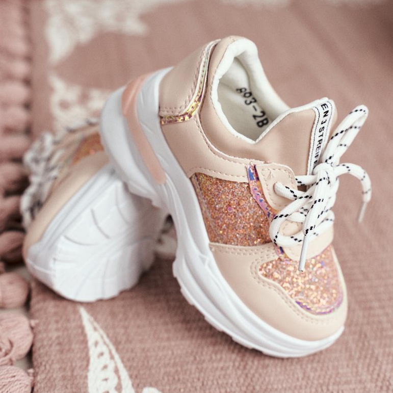 FRROCK Gyermek sportcipő csillogó rózsaszín Matyldával 3