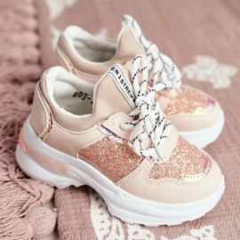 FRROCK Gyermek sportcipő csillogó rózsaszín Matyldával 1