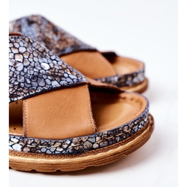 Bőrprofilos papucs Maciejka 04986-02 Barna 1