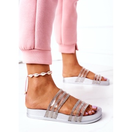 PS1 Gumi papucs ezüst köbcirkóniával Miss You 2 PS1 Gumi papucs ezüst köbcirkóniával Miss You 2