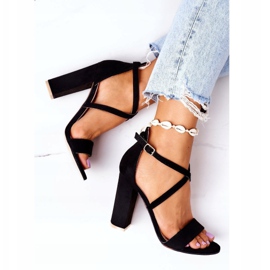 PS1 Velúr szandál egy bárban Black Dance With Me fekete 1