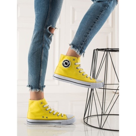 New Age Kötött magas cipők sárga 2