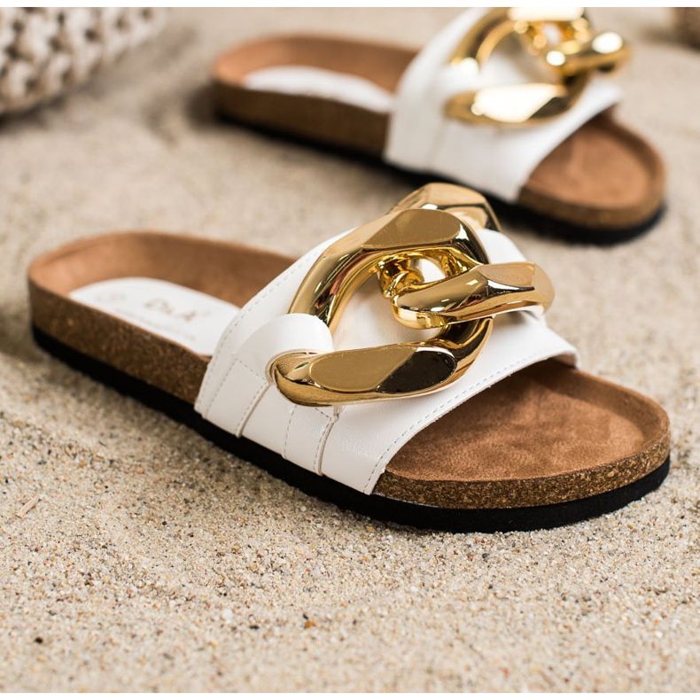 S. BARSKI Fehér divat papucs 1