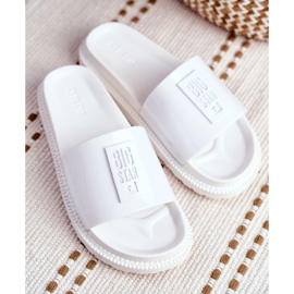 Női Big Star papucs a platformon Fehér FF274812 4