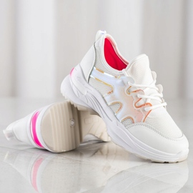 SHELOVET Fehér cipők hálóval 1