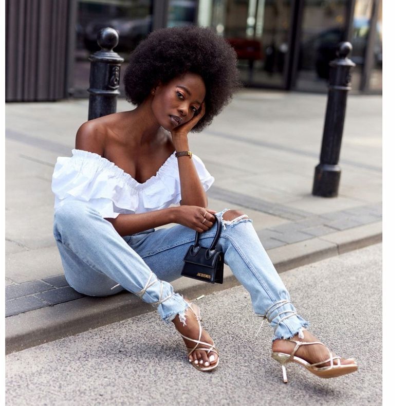 PS1 Kötött szandál egy magas sarkú, négyszögletes orrú arany kifutópályával aranysárga 4